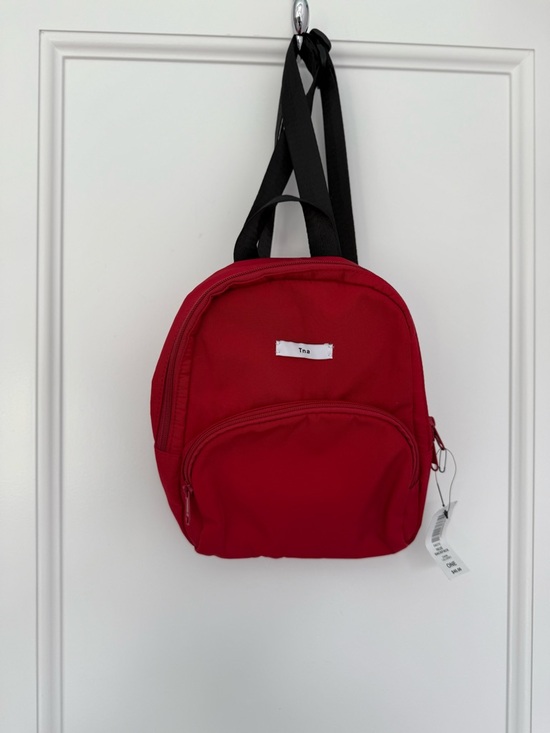 Aritzia TNA Red Mini Backpack Nylon Spirt bag Casual Athleisure - Picture 2 of 7
